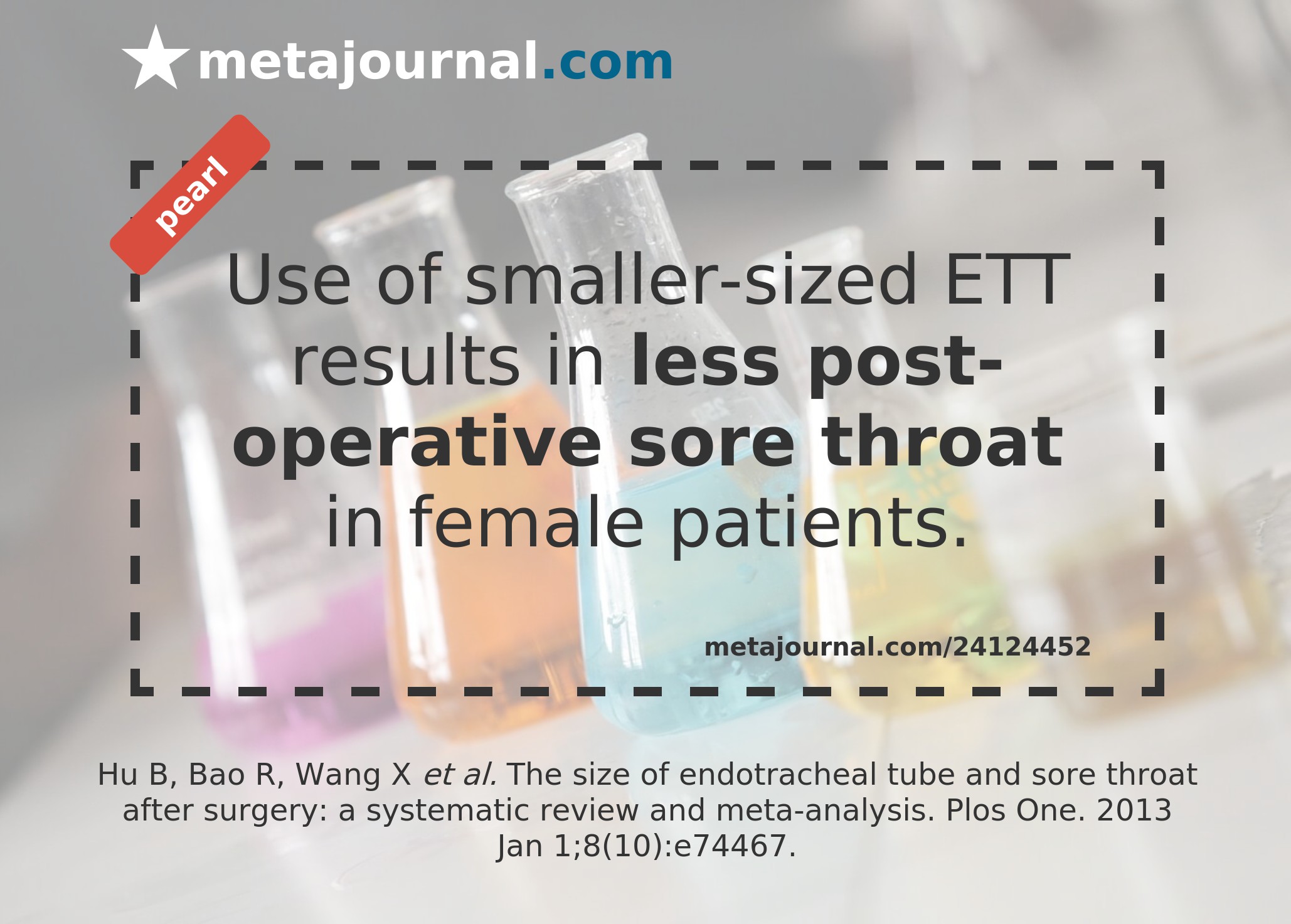 The Size Of Endotracheal Tube And Sore Throat After Surgery A